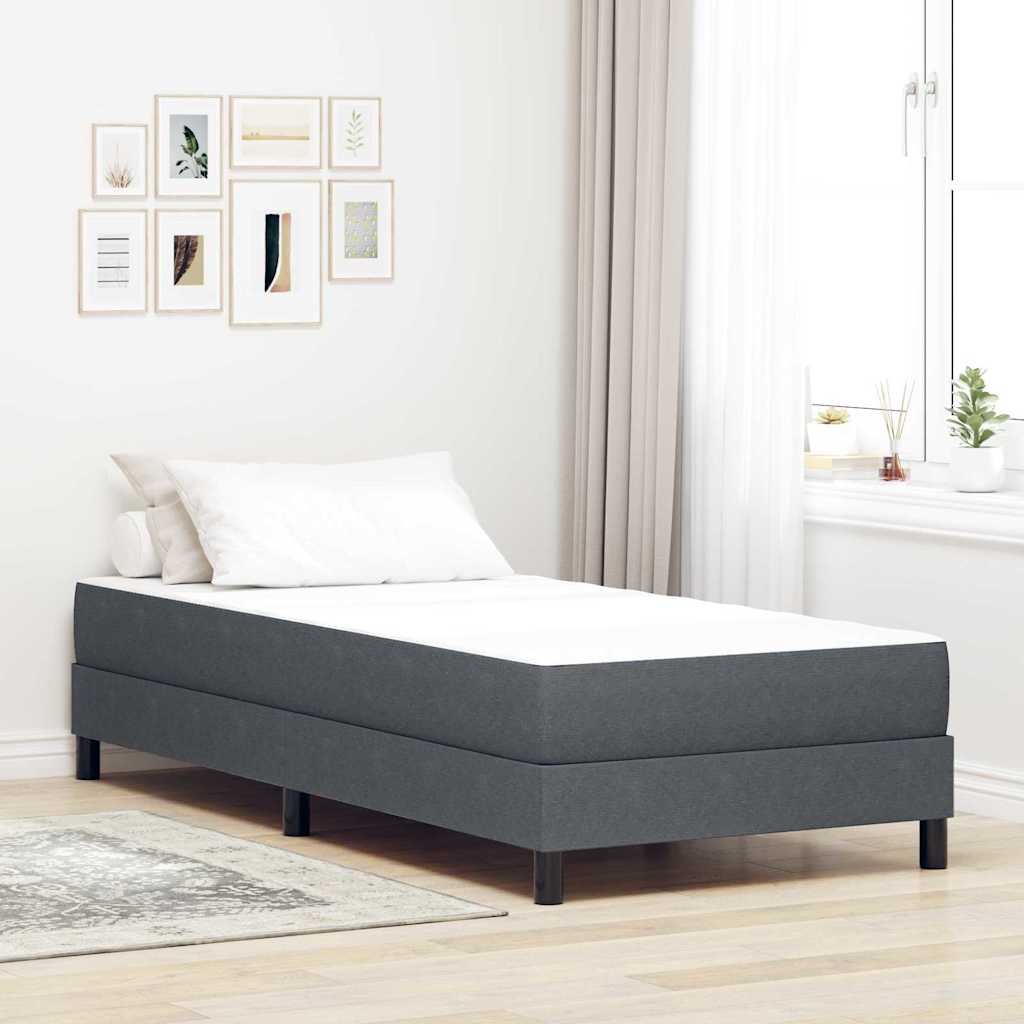Bedmatras met matras Grijs 80 x 200 cm Stof