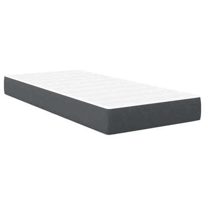 Bedmatras met matras Grijs 90 x 190 cm Stof