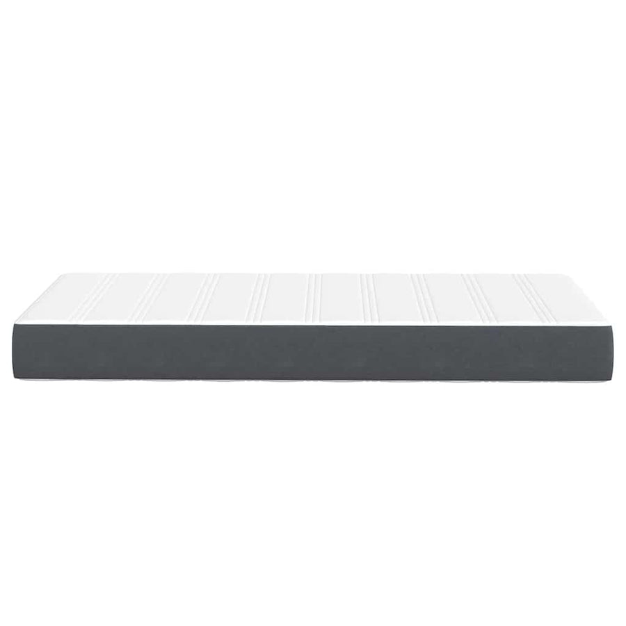 Bedmatras met matras Grijs 90 x 190 cm Stof