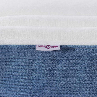 Bedmatras met matras Blauw 90 x 190 cm Stof