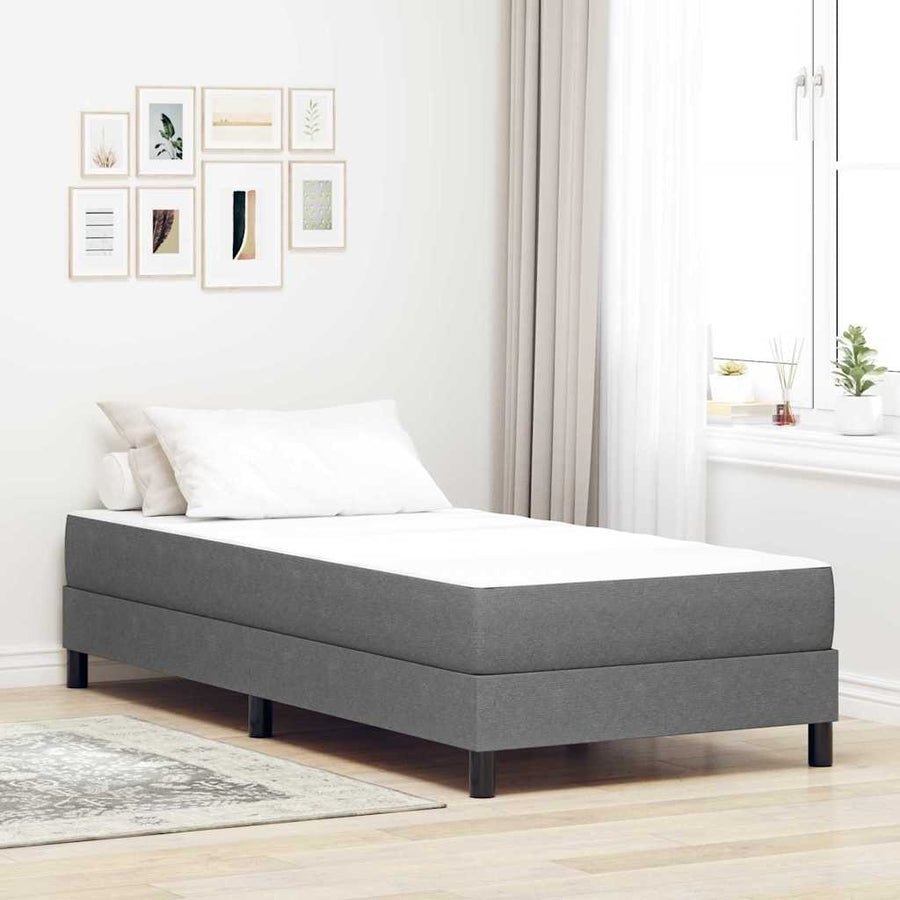 Bedmatras met matras Lichtgrijs 90 x 200 cm Stof