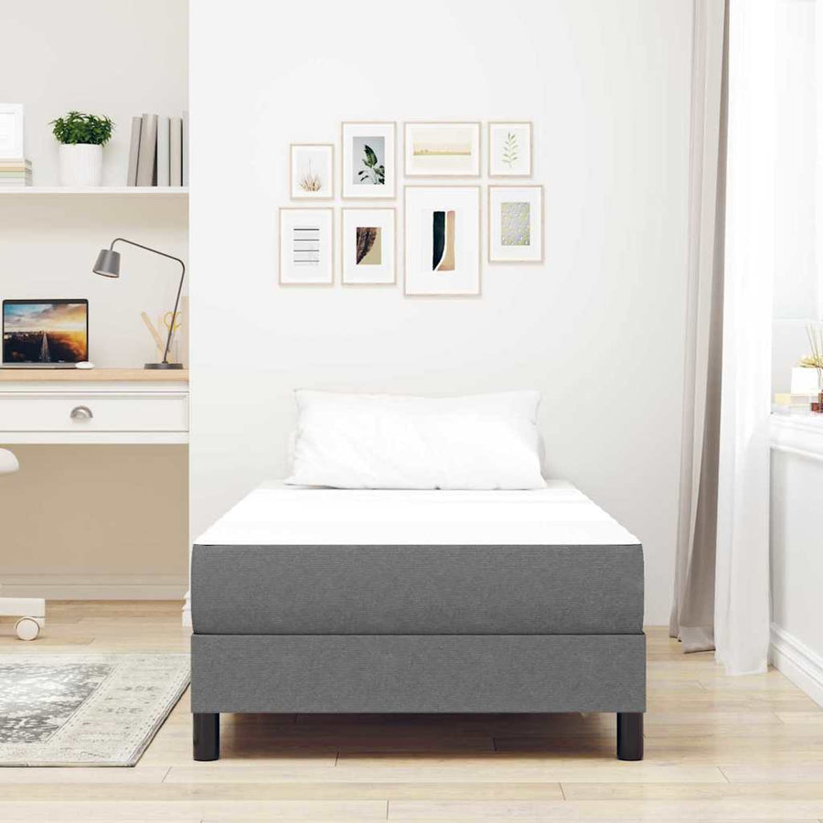 Bedmatras met matras Lichtgrijs 90 x 200 cm Stof