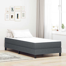 Bedmatras met matras Grijs 90 x 200 cm Stof