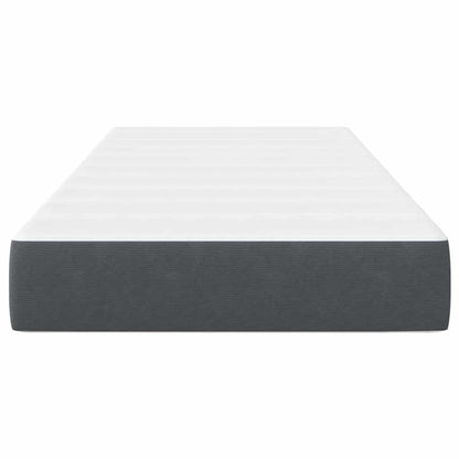 Bedmatras met matras Grijs 90 x 200 cm Stof