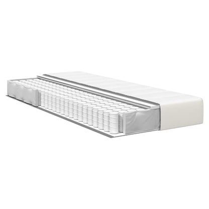 Bedmatras met matras Crème 90 x 200 cm Stof