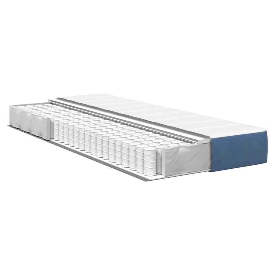 Bedmatras met matras Blauw 90 x 200 cm Stof