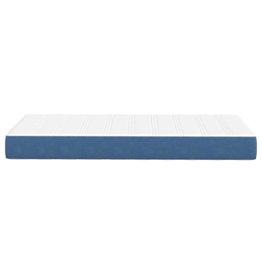 Bedmatras met matras Blauw 90 x 200 cm Stof