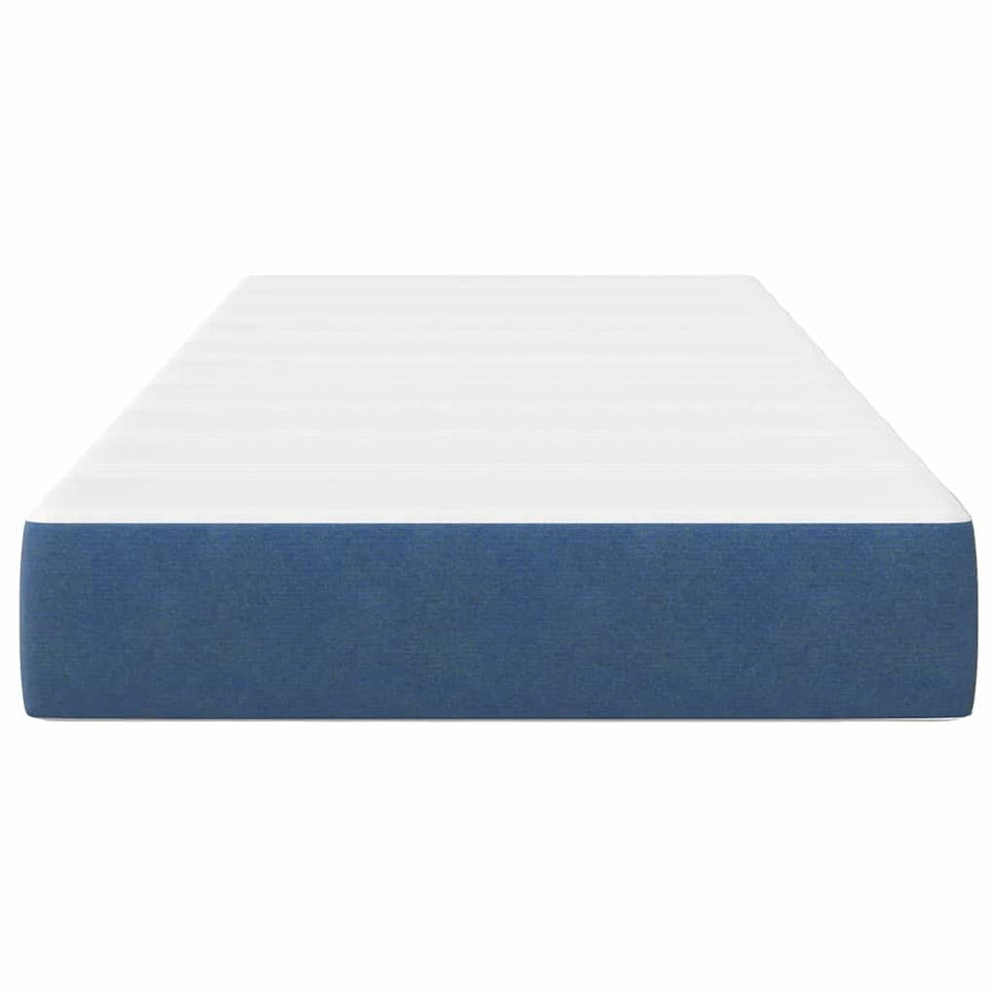 Bedmatras met matras Blauw 90 x 200 cm Stof
