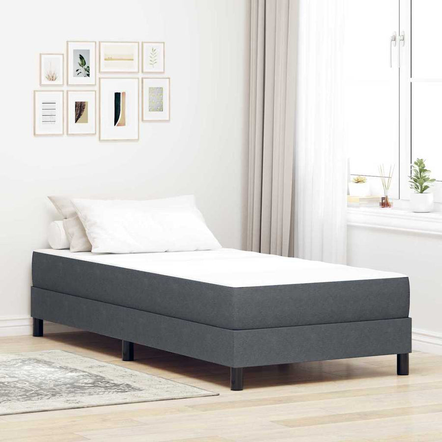 Bedmatras met matras Grijs 100 x 200 cm Stof