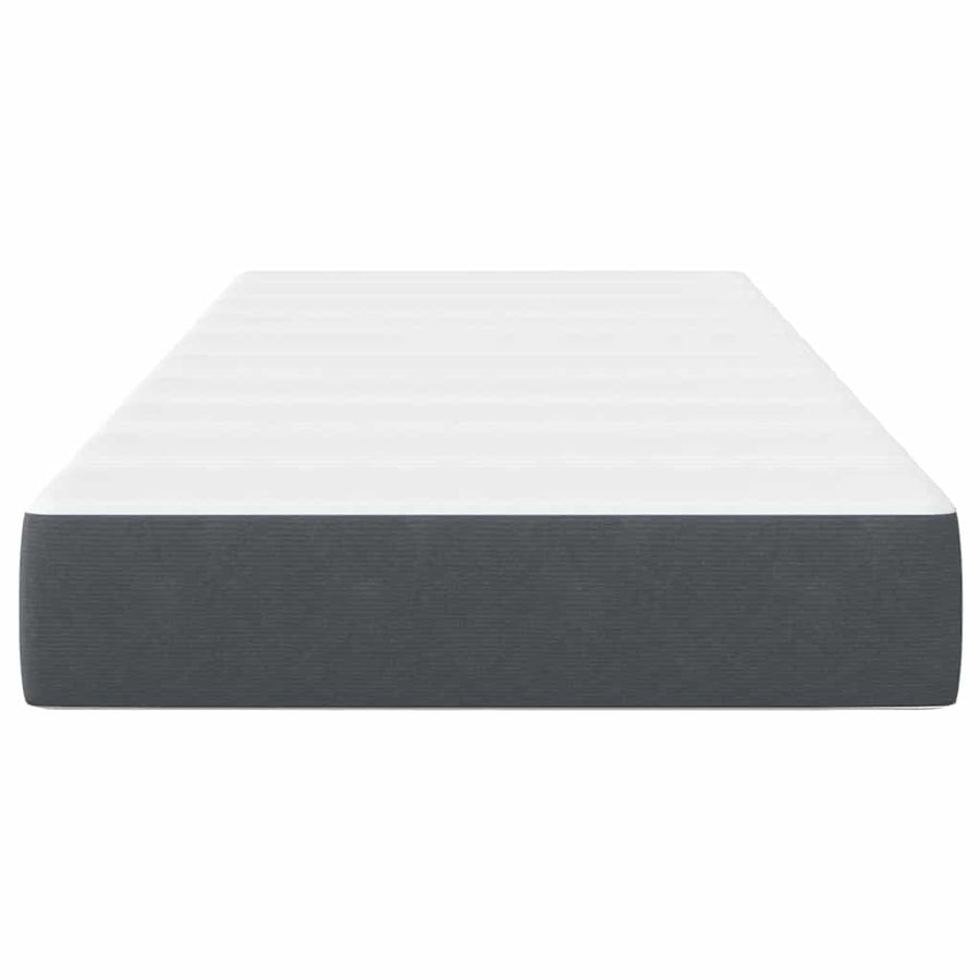 Bedmatras met matras Grijs 100 x 200 cm Stof