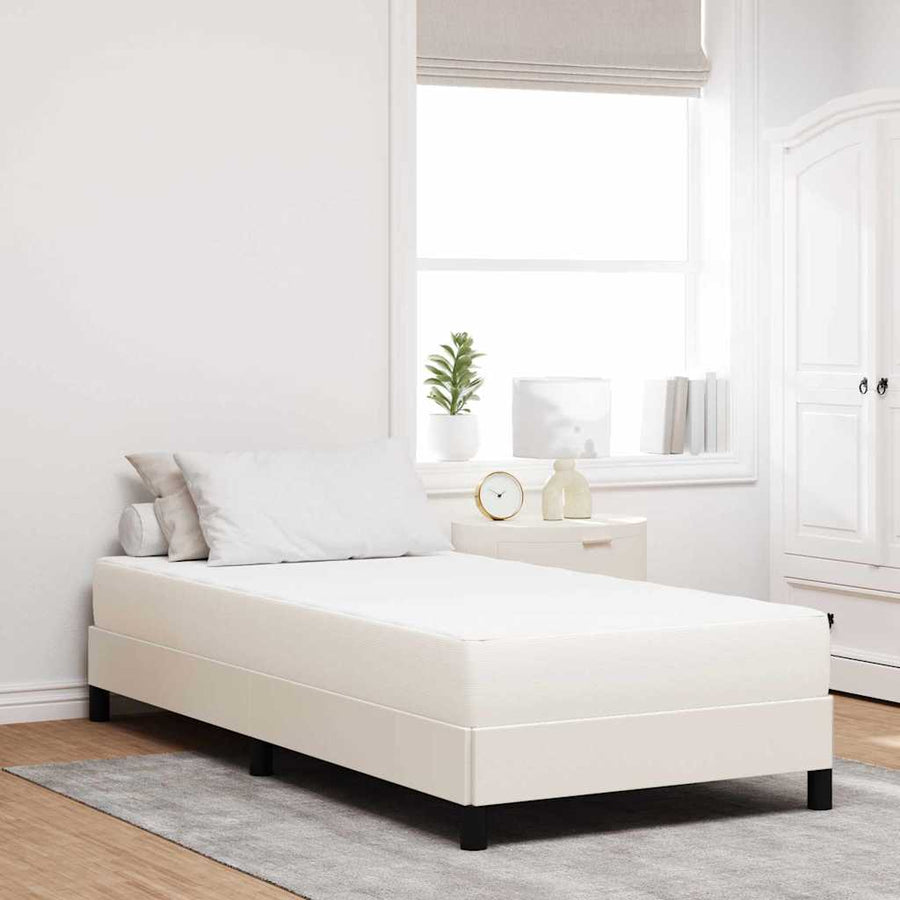 Bedmatras met matras Crème 100 x 200 cm Stof