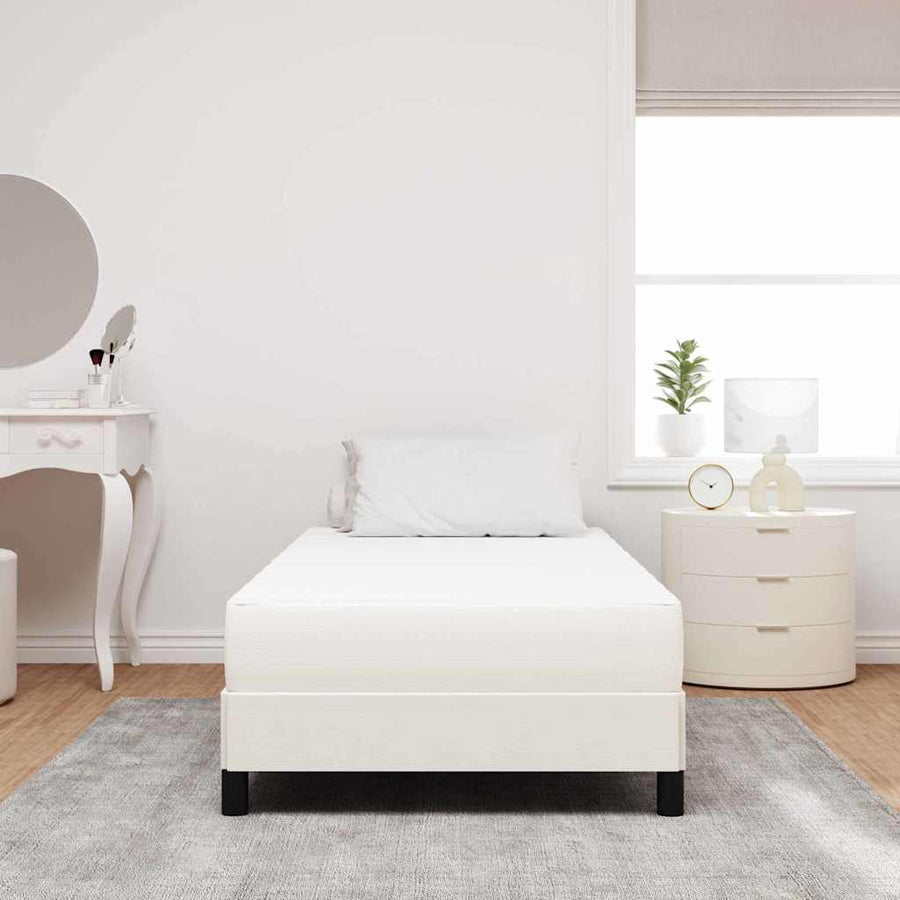 Bedmatras met matras Crème 100 x 200 cm Stof