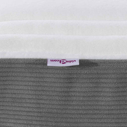 Bedmatras met matras Lichtgrijs 120 x 190 cm Stof