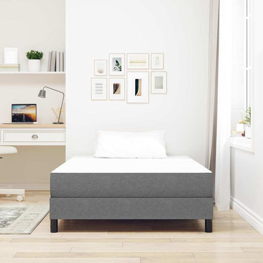 Bedmatras met matras Lichtgrijs 120 x 190 cm Stof