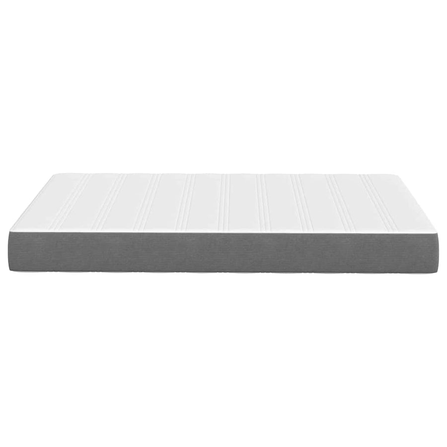 Bedmatras met matras Lichtgrijs 120 x 190 cm Stof