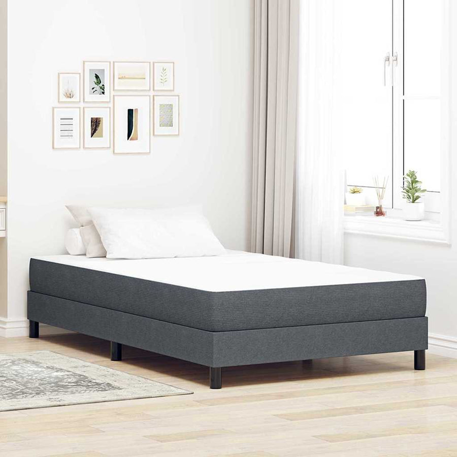 Bedmatras met matras Grijs 120 x 190 cm Stof