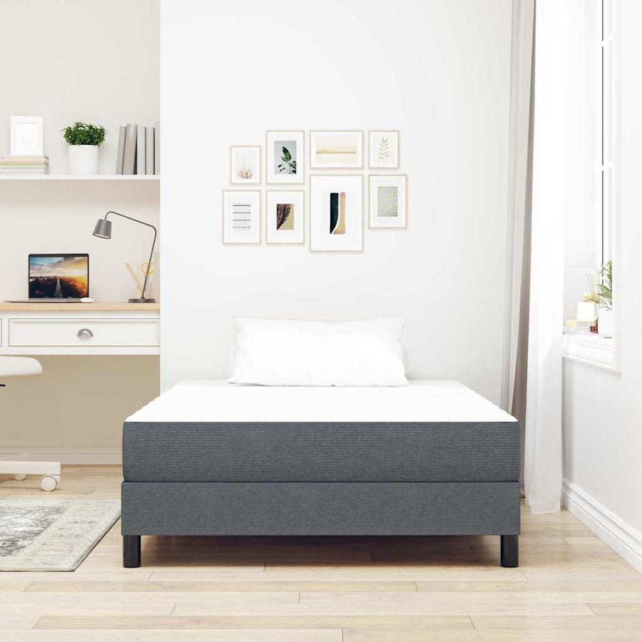 Bedmatras met matras Grijs 120 x 190 cm Stof