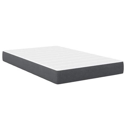 Bedmatras met matras Grijs 120 x 190 cm Stof
