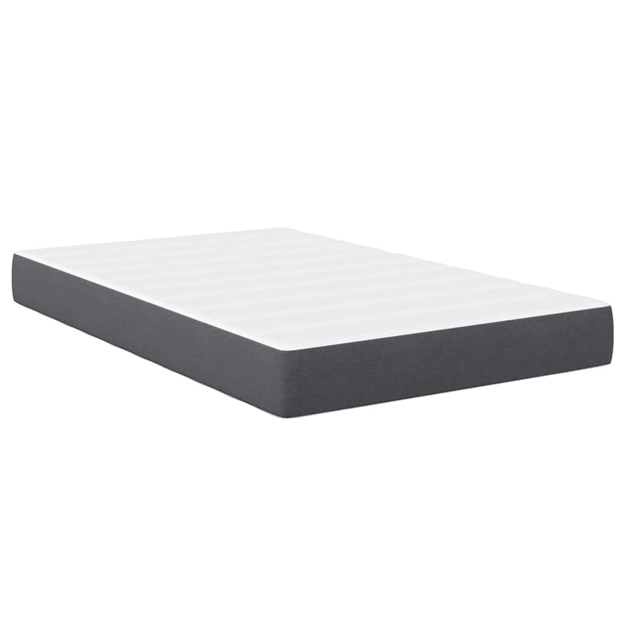 Bedmatras met matras Grijs 120 x 190 cm Stof