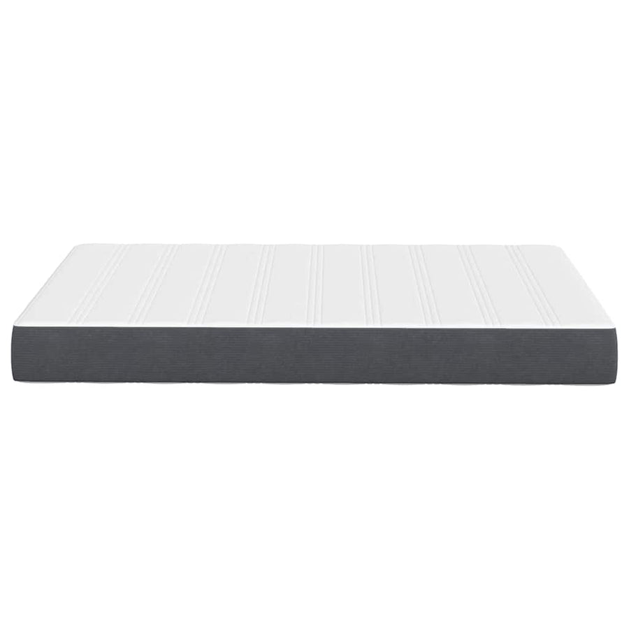 Bedmatras met matras Grijs 120 x 190 cm Stof