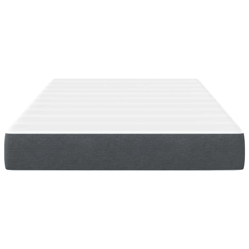 Bedmatras met matras Grijs 120 x 190 cm Stof