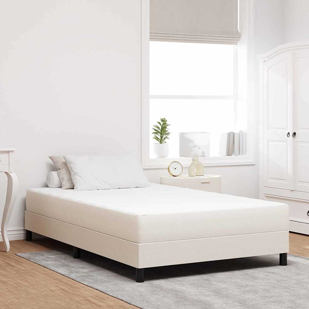 Bedmatras met matras Crème 120 x 190 cm Stof