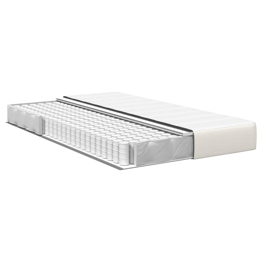 Bedmatras met matras Crème 120 x 190 cm Stof