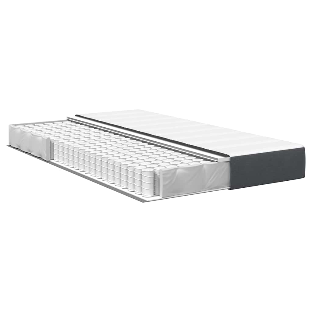 Bedmatras met matras Grijs 120 x 200 cm Stof