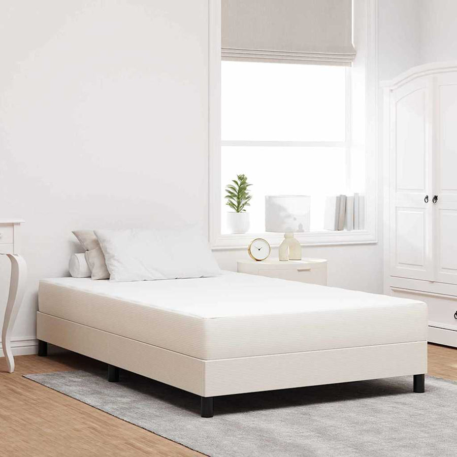 Bedmatras met matras Crème 120 x 200 cm Stof