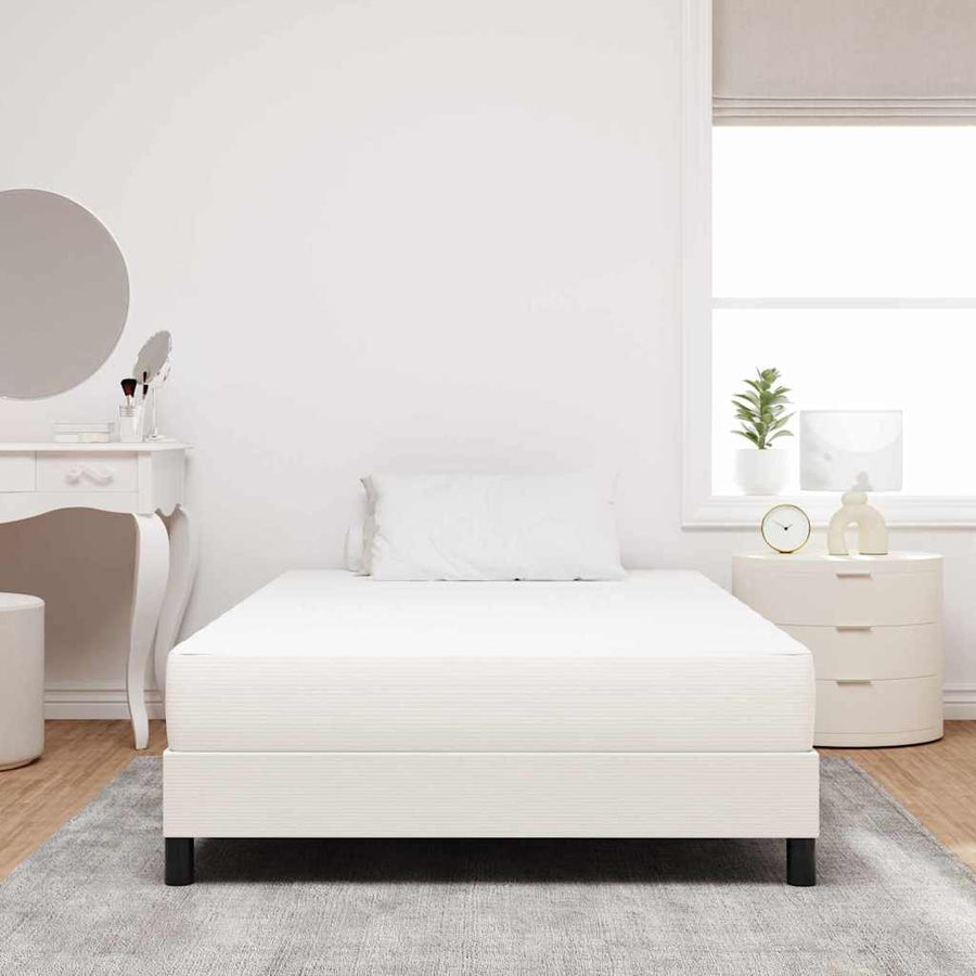 Bedmatras met matras Crème 120 x 200 cm Stof