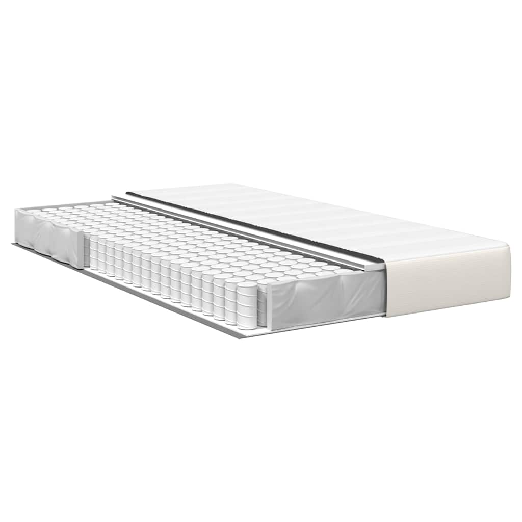 Bedmatras met matras Crème 120 x 200 cm Stof