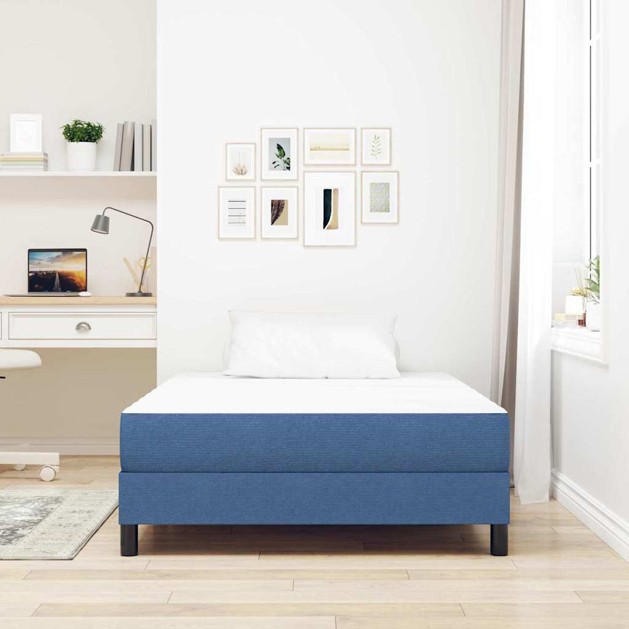 Bedmatras met matras Blauw 120 x 200 cm Stof