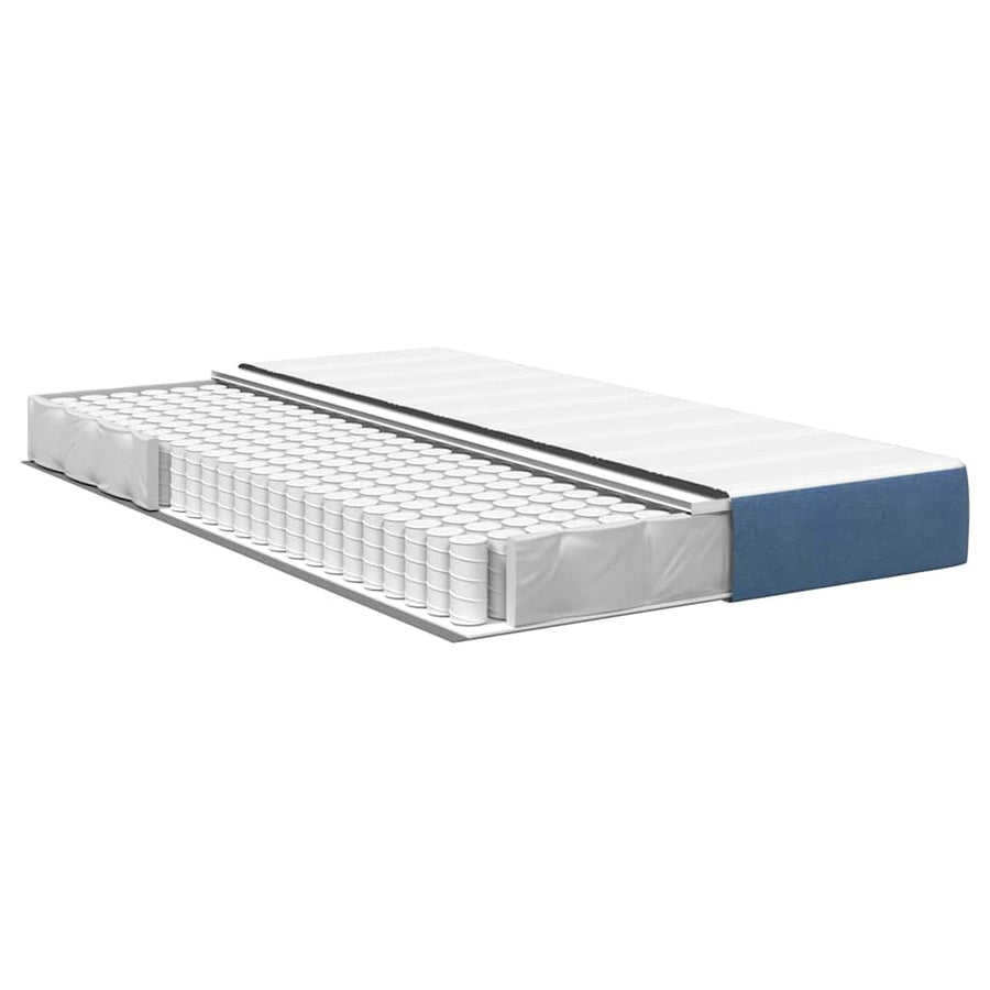 Bedmatras met matras Blauw 120 x 200 cm Stof