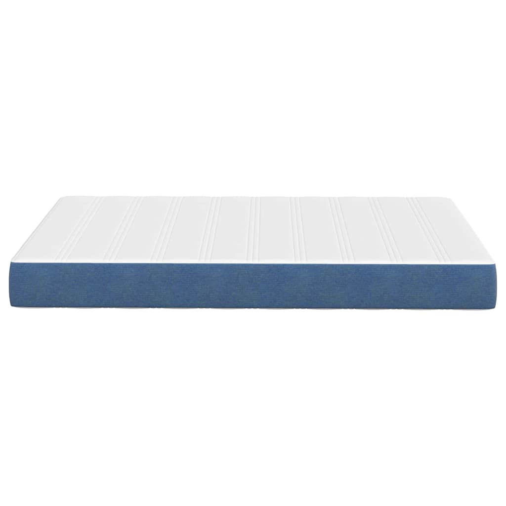Bedmatras met matras Blauw 120 x 200 cm Stof