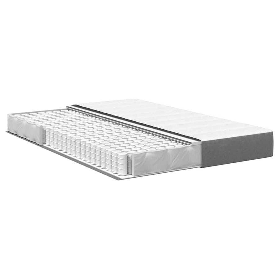 Bedmatras met matras Lichtgrijs 140 x 190 cm Stof