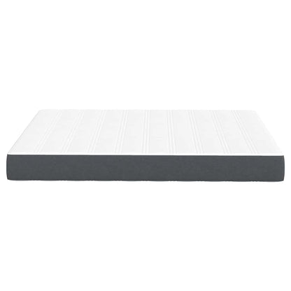 Bedmatras met matras Grijs 140 x 190 cm Stof
