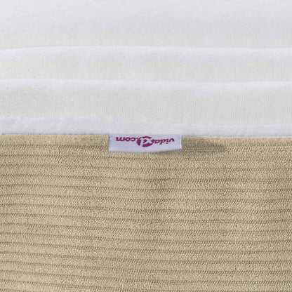 Bedmatras met matras Saliegroen 140 x 190 cm Stof