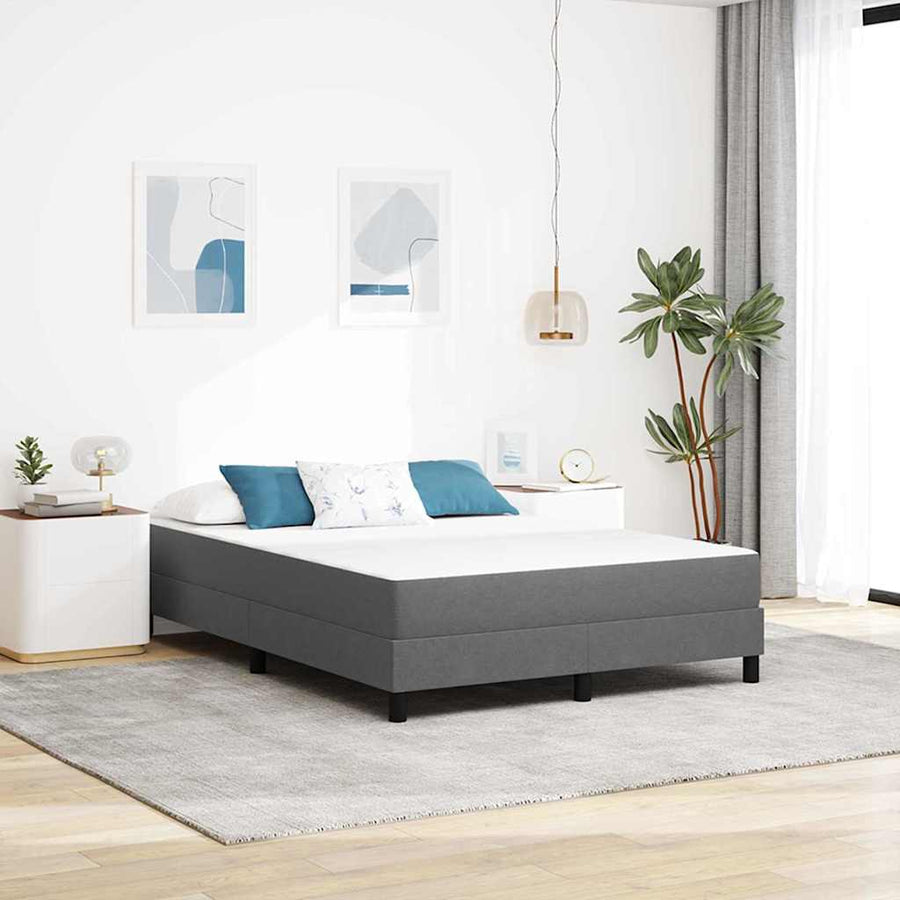 Bedmatras met matras Lichtgrijs 140 x 200 cm Stof