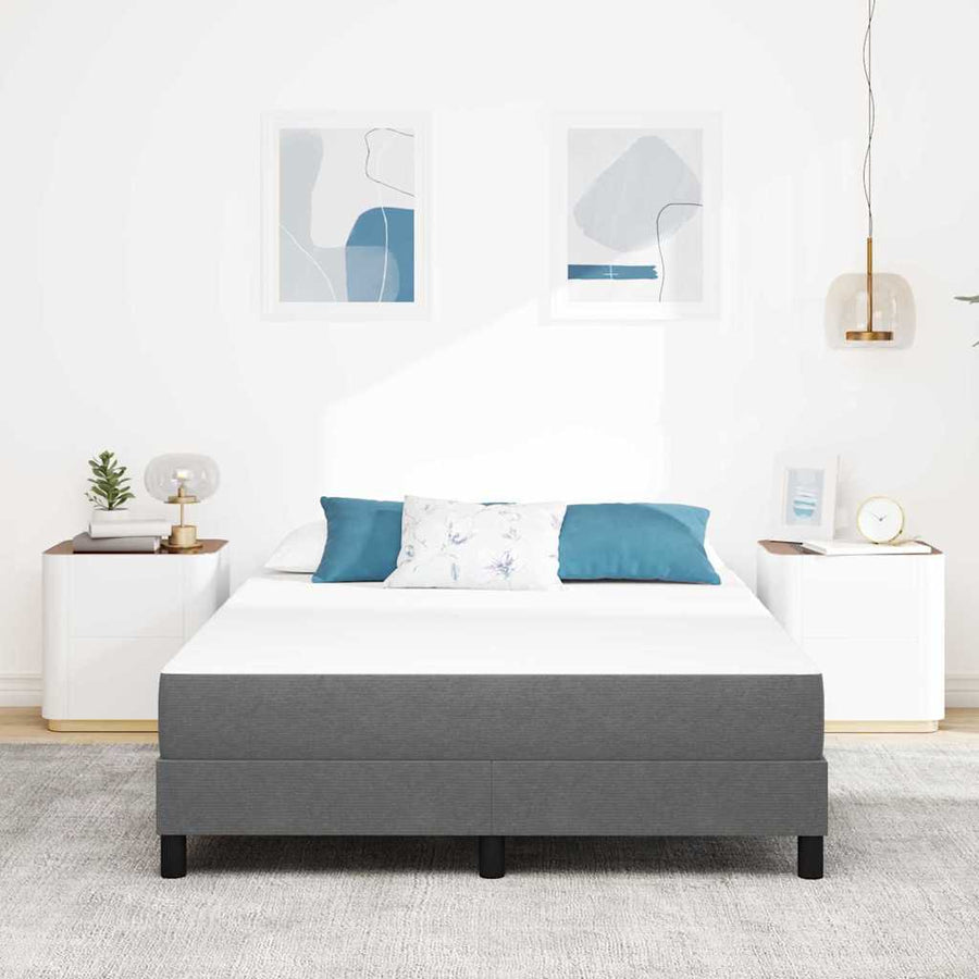Bedmatras met matras Lichtgrijs 140 x 200 cm Stof