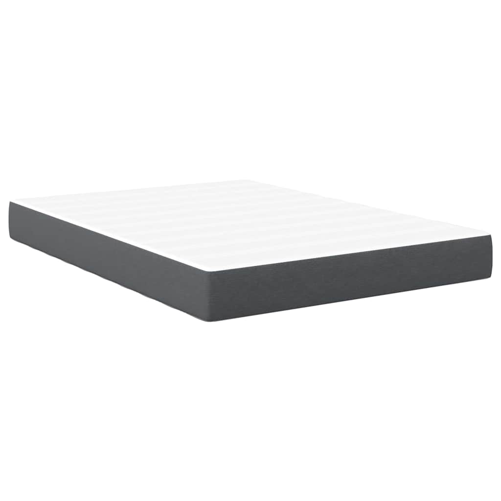 Bedmatras met matras Grijs 140 x 200 cm Stof