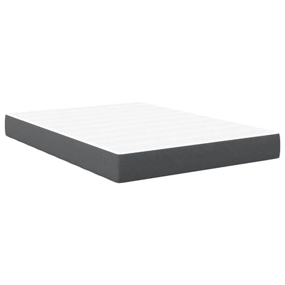 Bedmatras met matras Grijs 140 x 200 cm Stof