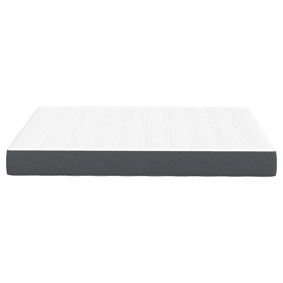 Bedmatras met matras Grijs 140 x 200 cm Stof