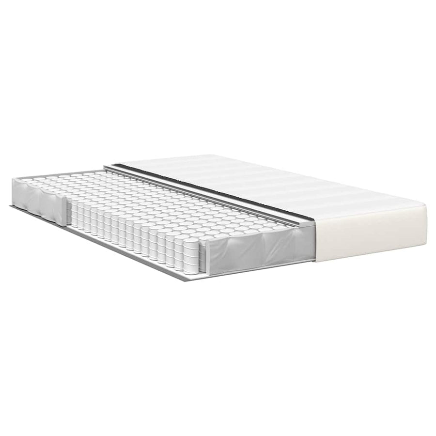 Bedmatras met matras Crème 140 x 200 cm Stof