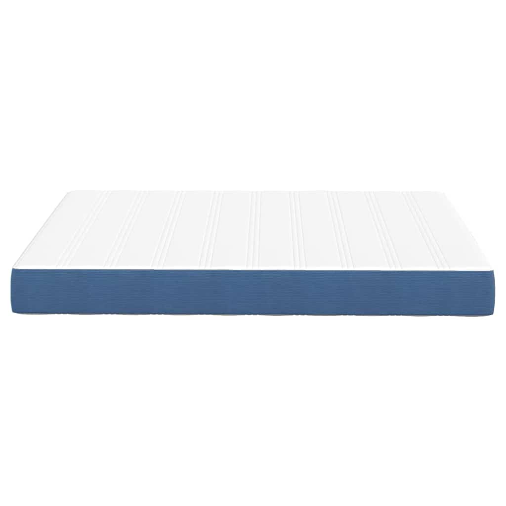 Bedmatras met matras Blauw 140 x 200 cm Stof