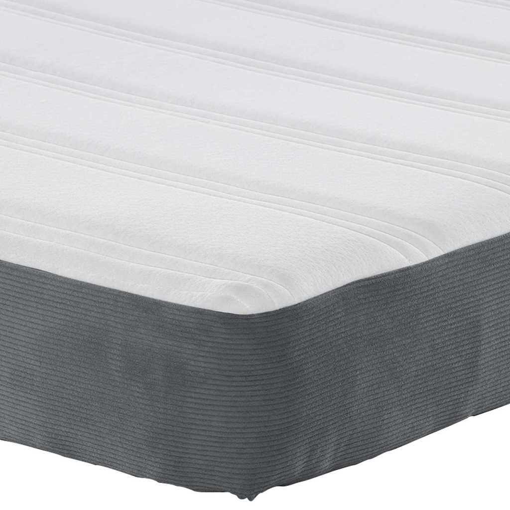 Bedmatras met matras Grijs 160 x 200 cm Stof