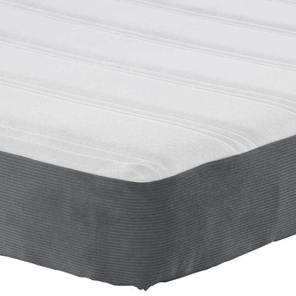 Bedmatras met matras Grijs 160 x 200 cm Stof
