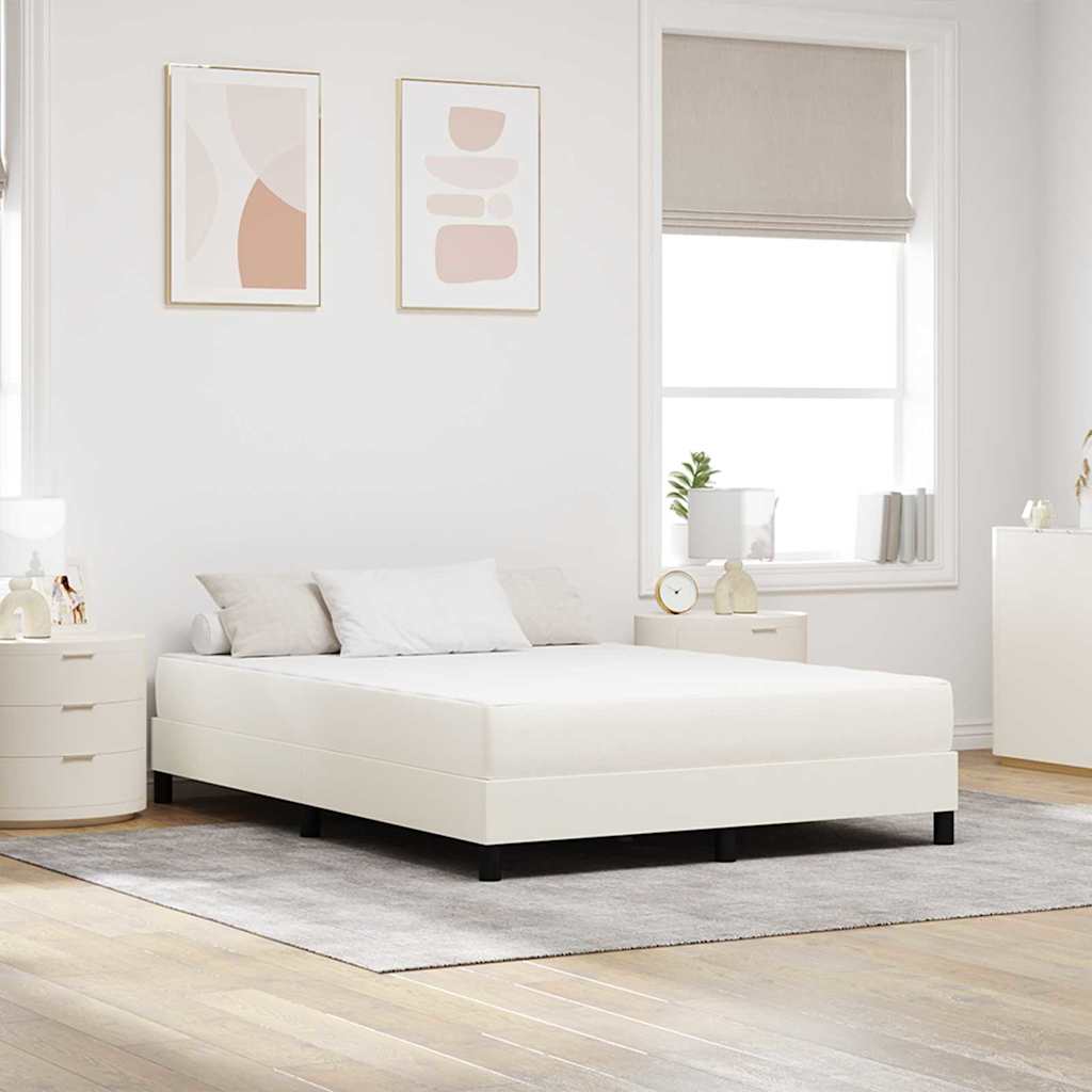 Bedmatras met matras Crème 160 x 200 cm Stof