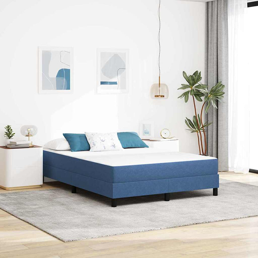 Bedmatras met matras Blauw 160 x 200 cm Stof