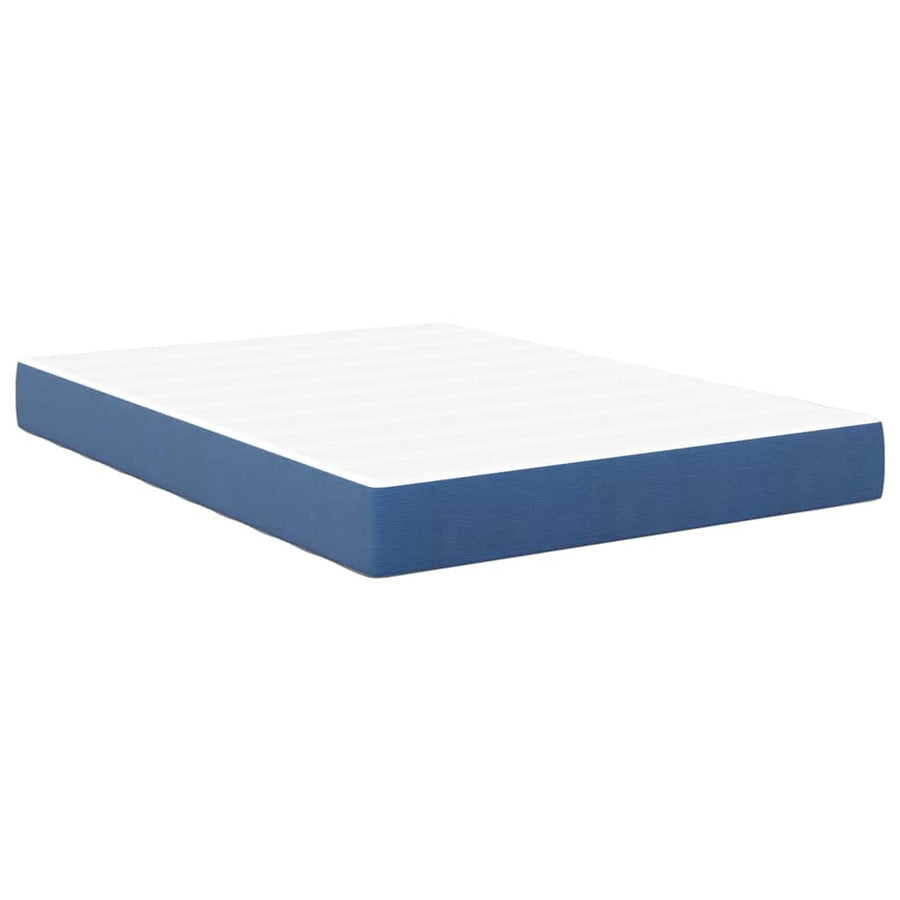 Bedmatras met matras Blauw 160 x 200 cm Stof