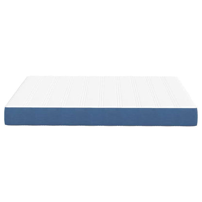 Bedmatras met matras Blauw 160 x 200 cm Stof